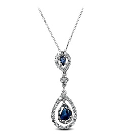 Колье из белого золота с сапфирами 1,125 ct