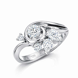 Кольцо из белого золота