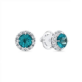 Серьги из белого золота 3,24 ct